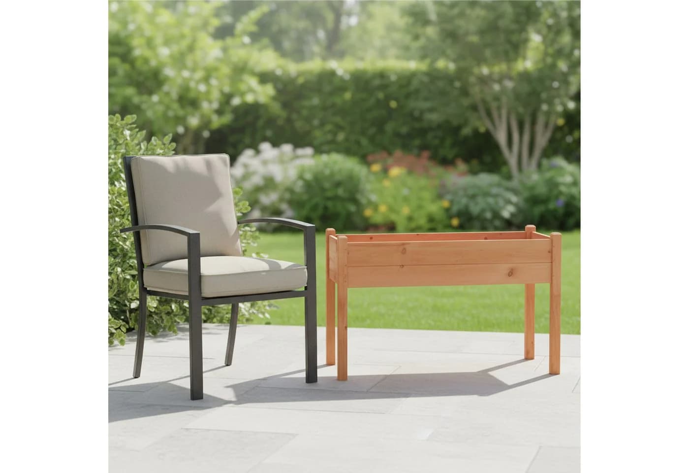 relaxdays Hochbeet aus Tannenholz orange - Bild 3