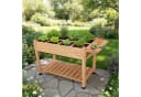 relaxdays Hochbeet mit Unterteilung orange Bild 1