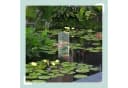 relaxdays Fischturm Fischsäule für Gartenteich Transparent Grau Bild 1