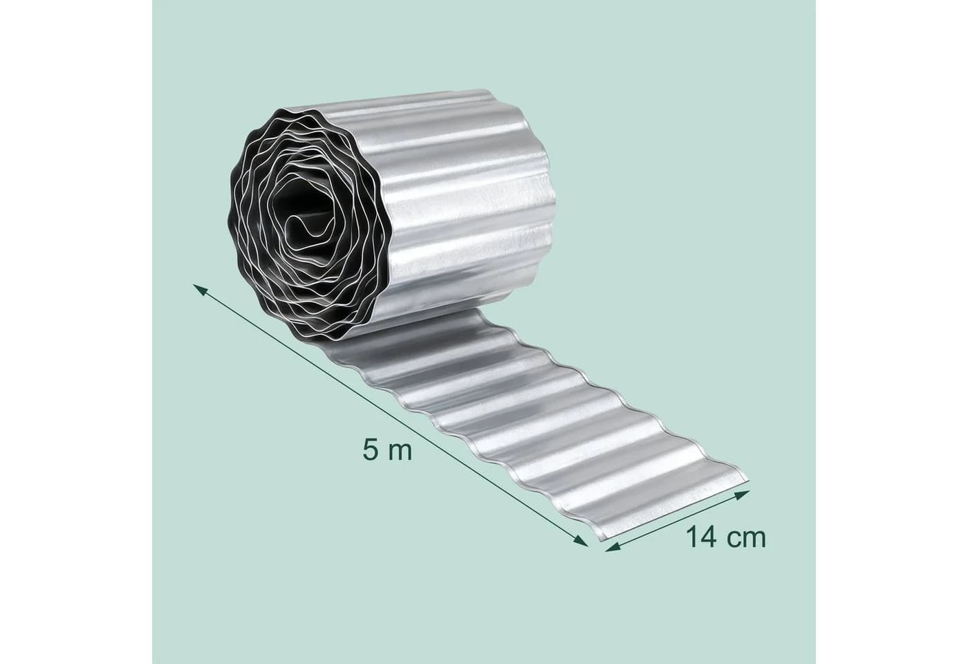 relaxdays Rasenkante verzinktes Metall 5 m - Bild 4