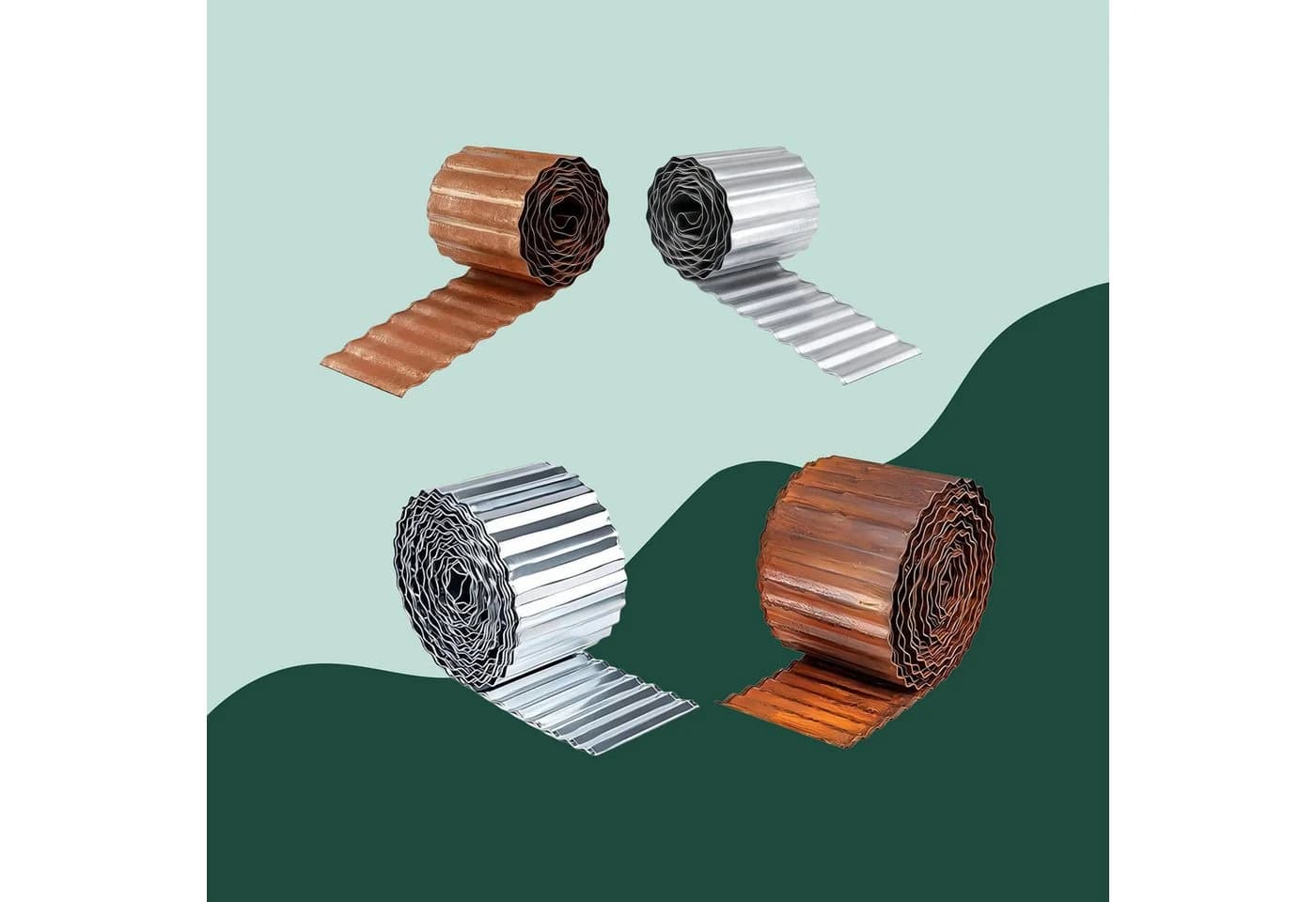 relaxdays Rasenkante verzinktes Metall 5 m - Bild 5