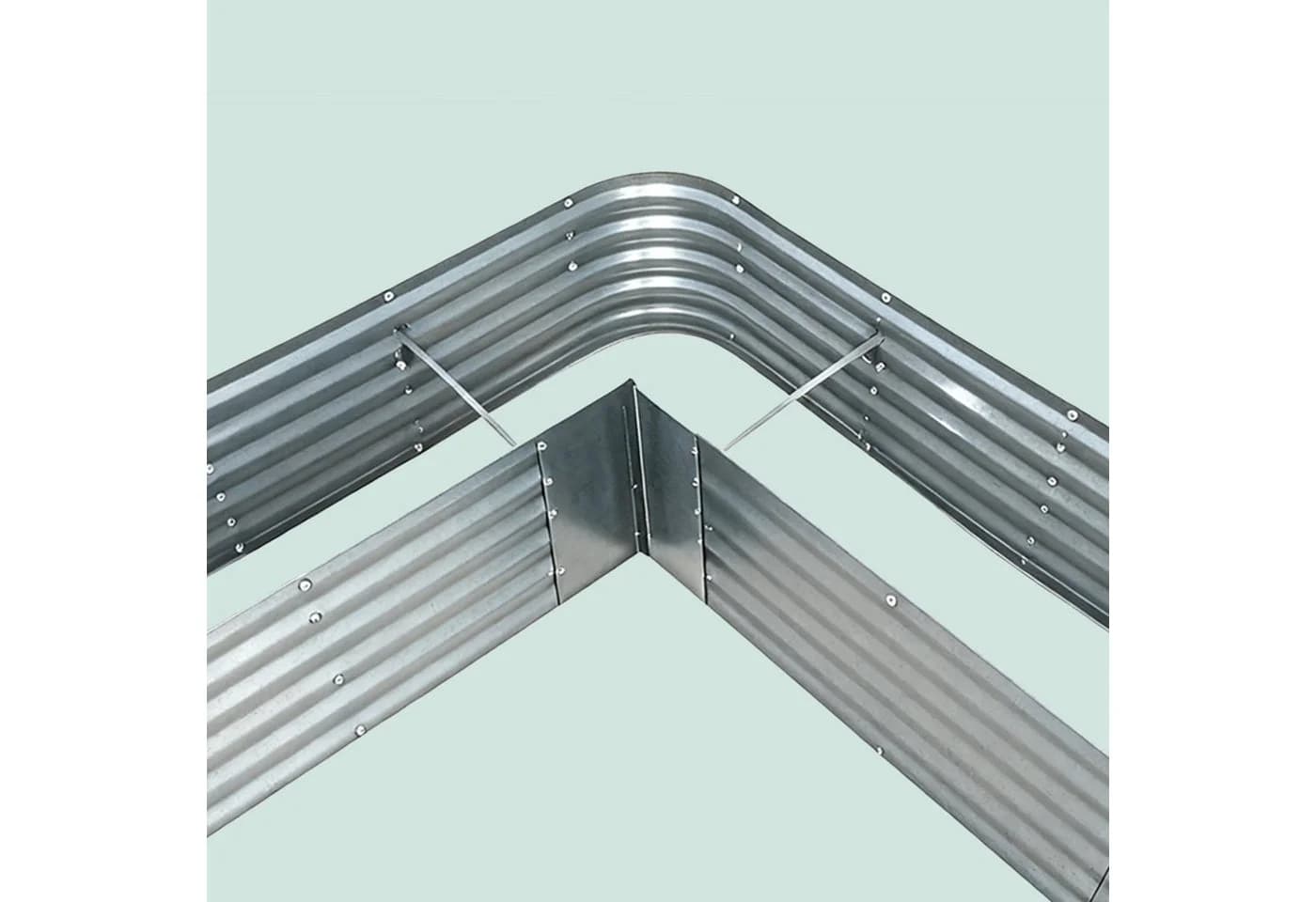 relaxdays Hochbeet L-Form Silber verzinktes Eisen - Bild 5