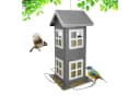 relaxdays Vogelhaus zum Aufhängen grau Bild 2