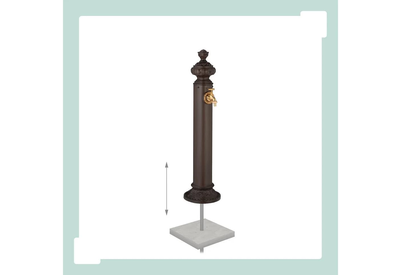 relaxdays Gartenbrunnen Standbrunnen antik 87 cm braun - Bild 5