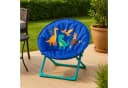 relaxdays Campingstuhl Faltbarer Moonchair für Kinder Dino Blau Türkis Braun Bild 1
