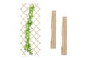 relaxdays Rankgitter Ausziehbar 3er Set Natur Tannenholz Bild 2