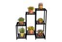 relaxdays Pflanzentreppe Metall schwarz Bild 2