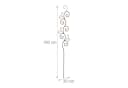 relaxdays Rankgitter Rankhilfe Bodenstecker Braun 2er Set Metall Bild 4