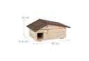 relaxdays Igelhaus mit Bode, Natur Kiefernholz 2-Kammersystem Bild 4