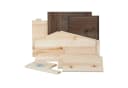 relaxdays Igelhaus mit Bode, Natur Kiefernholz 2-Kammersystem Bild 5