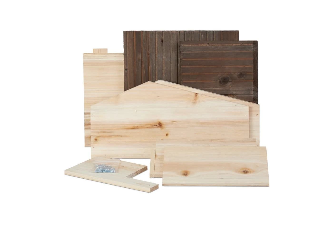 relaxdays Igelhaus mit Bode, Natur Kiefernholz 2-Kammersystem - Bild 5