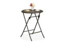 relaxdays Gartentisch Runder Gartentisch in Rattan-Optik braun Bild 2
