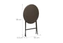 relaxdays Gartentisch Runder Gartentisch in Rattan-Optik braun Bild 5