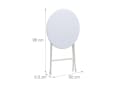 relaxdays Runder Gartentisch in Rattan-Optik Weiß Klappbar Bild 5