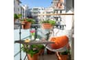 relaxdays Klapptisch Schwarz Holzoptik Gartenbeistelltisch Bild 3