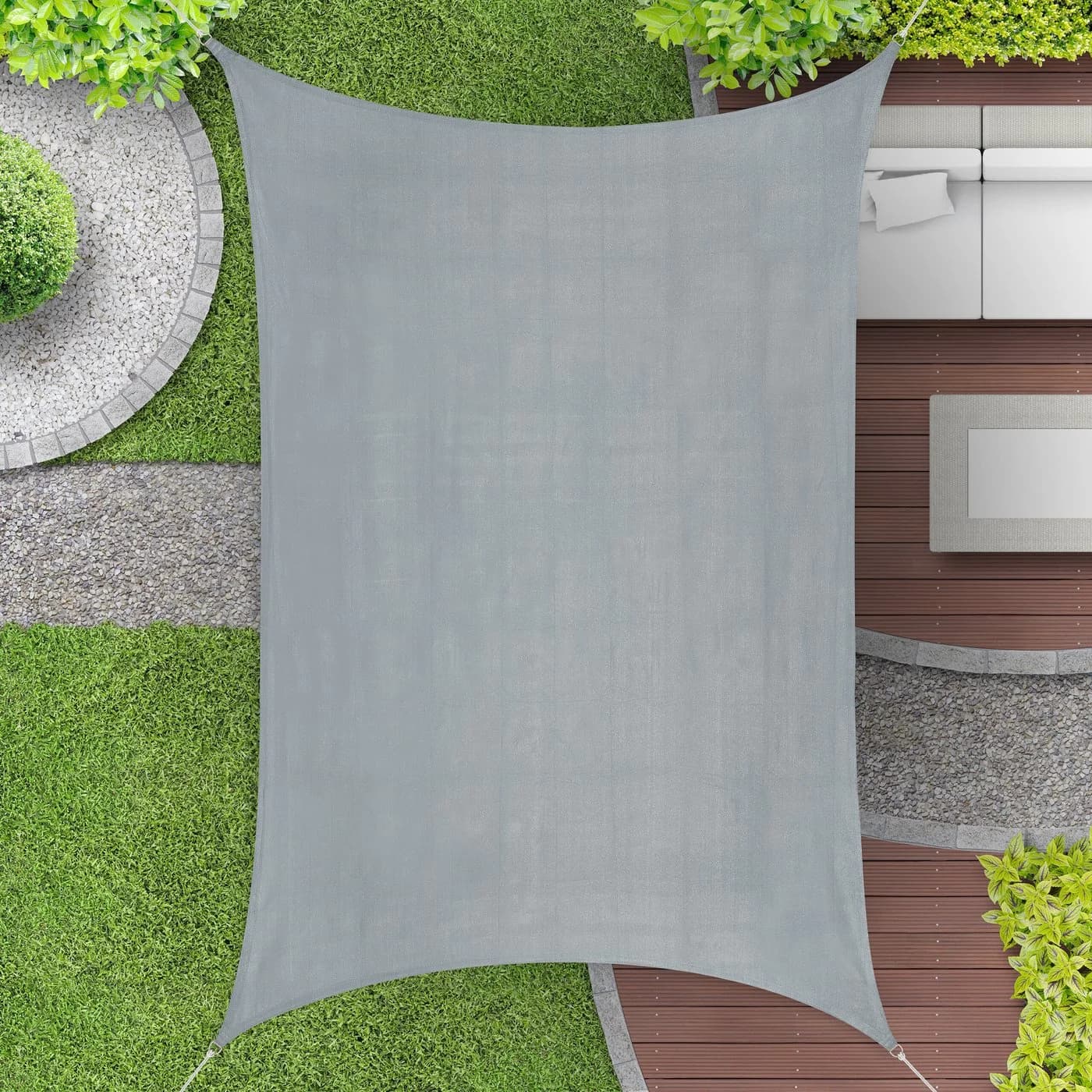 RELAXDAYS Sonnensegel Rechteckig HDPE UV-Schutz