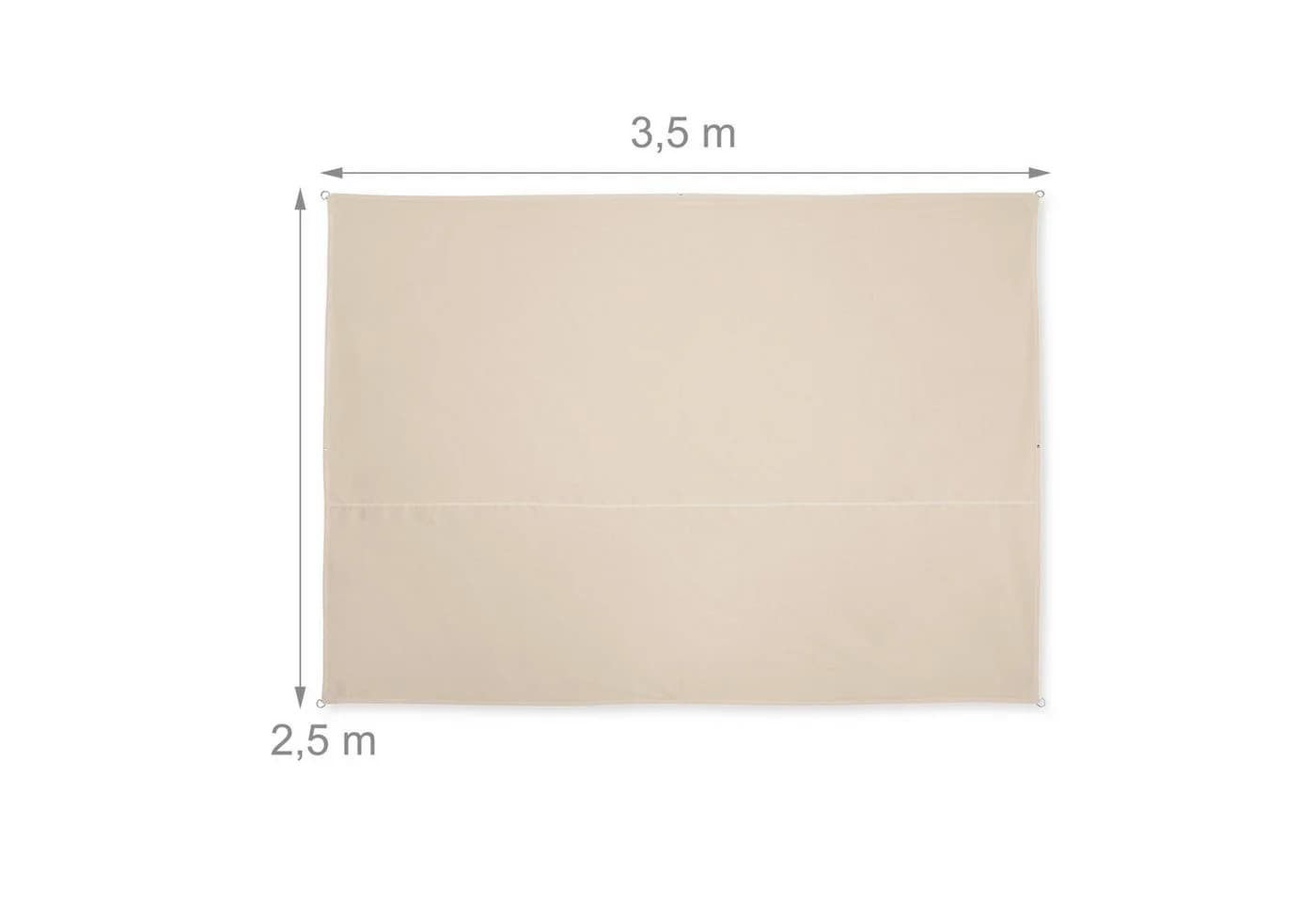 relaxdays Sonnensegel Beige Rechteckig 2,5 x 3,5 m - Bild 4
