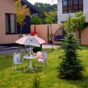 relaxdays Garten-Kindersitzgruppe mit Schirm, blau, Tier-Design Bild 3