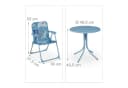 relaxdays Garten-Kindersitzgruppe mit Schirm, blau, Tier-Design Bild 4