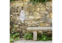 relaxdays Wandbrunnen antik weiß gold Aluminiumguss Gartenwaschbecken Bild 5
