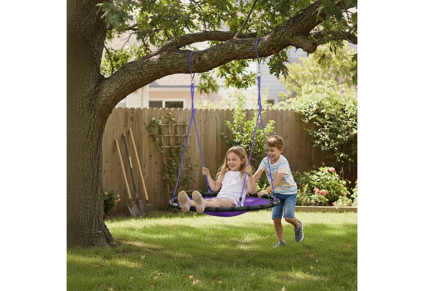 relaxdays Nestschaukel 80cm Lila