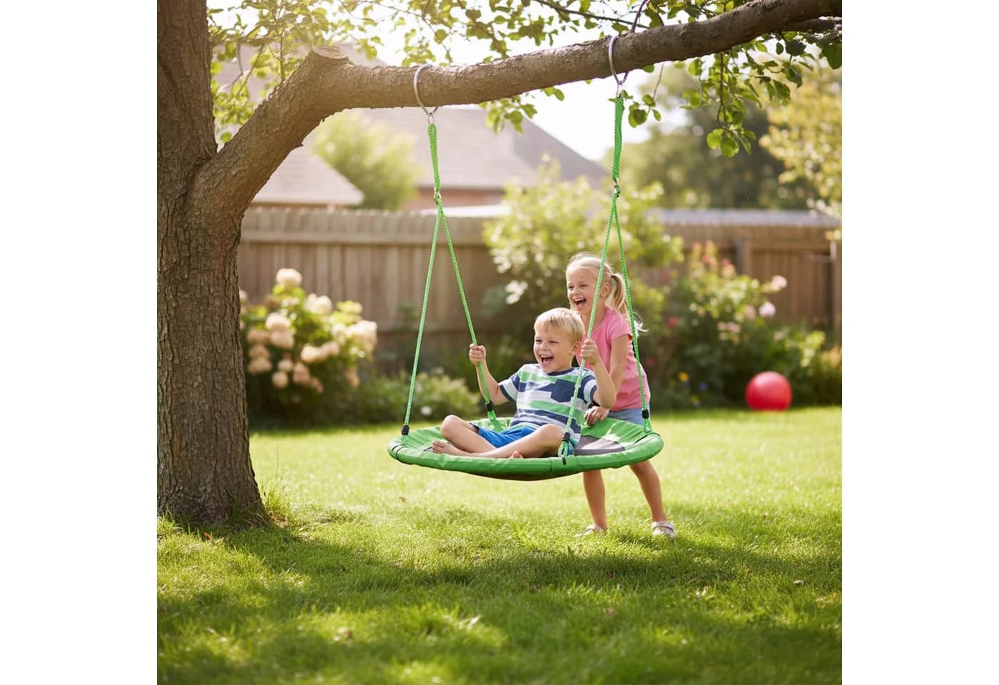 relaxdays Nestschaukel 110 cm Grün
