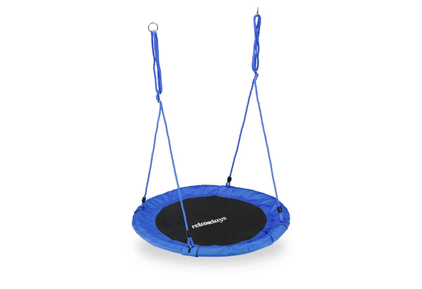 relaxdays Nestschaukel 90 cm Blau Hängeschaukel mit Stahlrahmen - Bild 2