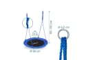 relaxdays Nestschaukel 90 cm Blau Hängeschaukel mit Stahlrahmen Bild 4