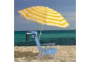 relaxdays Gartenliege Klappbar mit Nackenkissen blau Bild 1