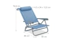 relaxdays Gartenliege Klappbar mit Nackenkissen blau Bild 4