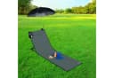 relaxdays Gartenliege Strandmatte mit Sonnenschirm Anthrazit Bild 1