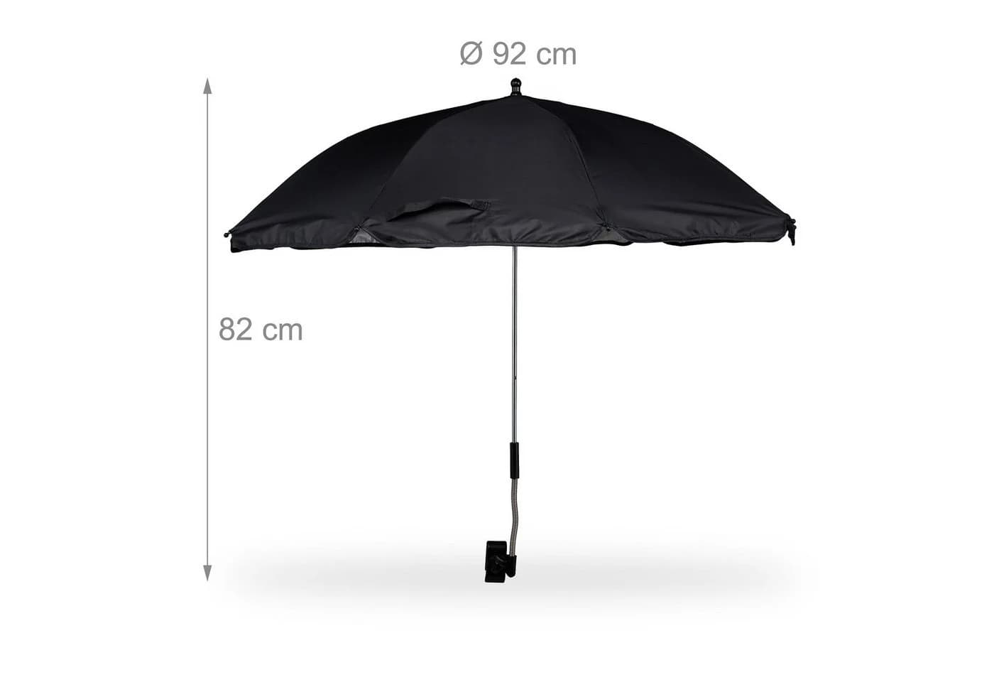 relaxdays Gartenliege Strandmatte mit Sonnenschirm Anthrazit - Bild 5
