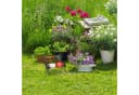 relaxdays Blumenbank Mini Blumenbank, S Braun/Grün Bild 1