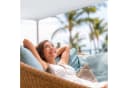 relaxdays Sonnensegel Rechteckig Weiß UV-Schutz Bild 5