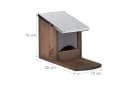 relaxdays Eichhörnchen Futterhaus mit klappbarem Metalldach, dunkelbraun Bild 4