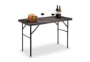 relaxdays Klapptisch Eckiger Gartentisch Holzoptik Braun Bild 2
