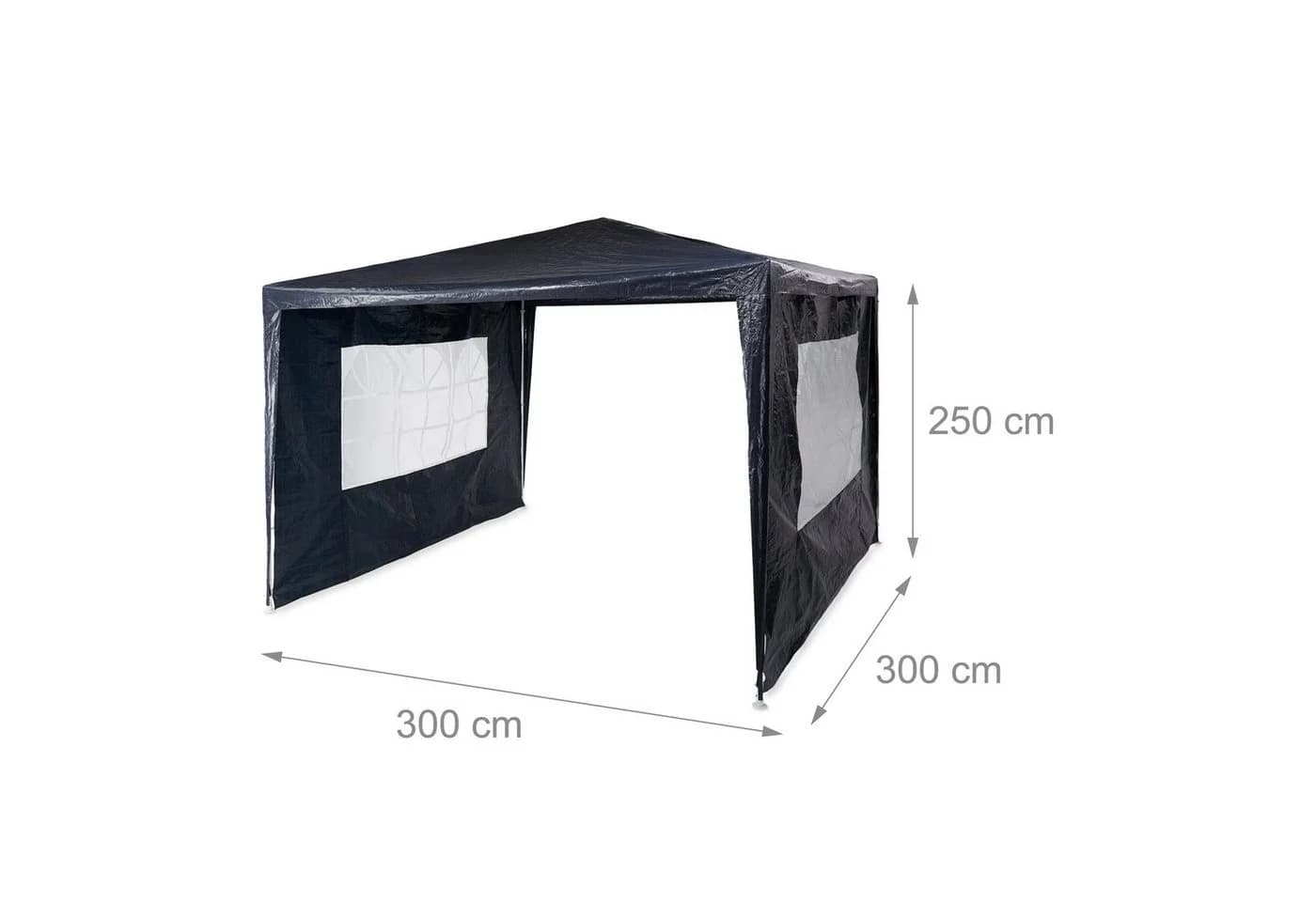 relaxdays Pavillon 3x3 m mit Seitenteilen Blau - Bild 3