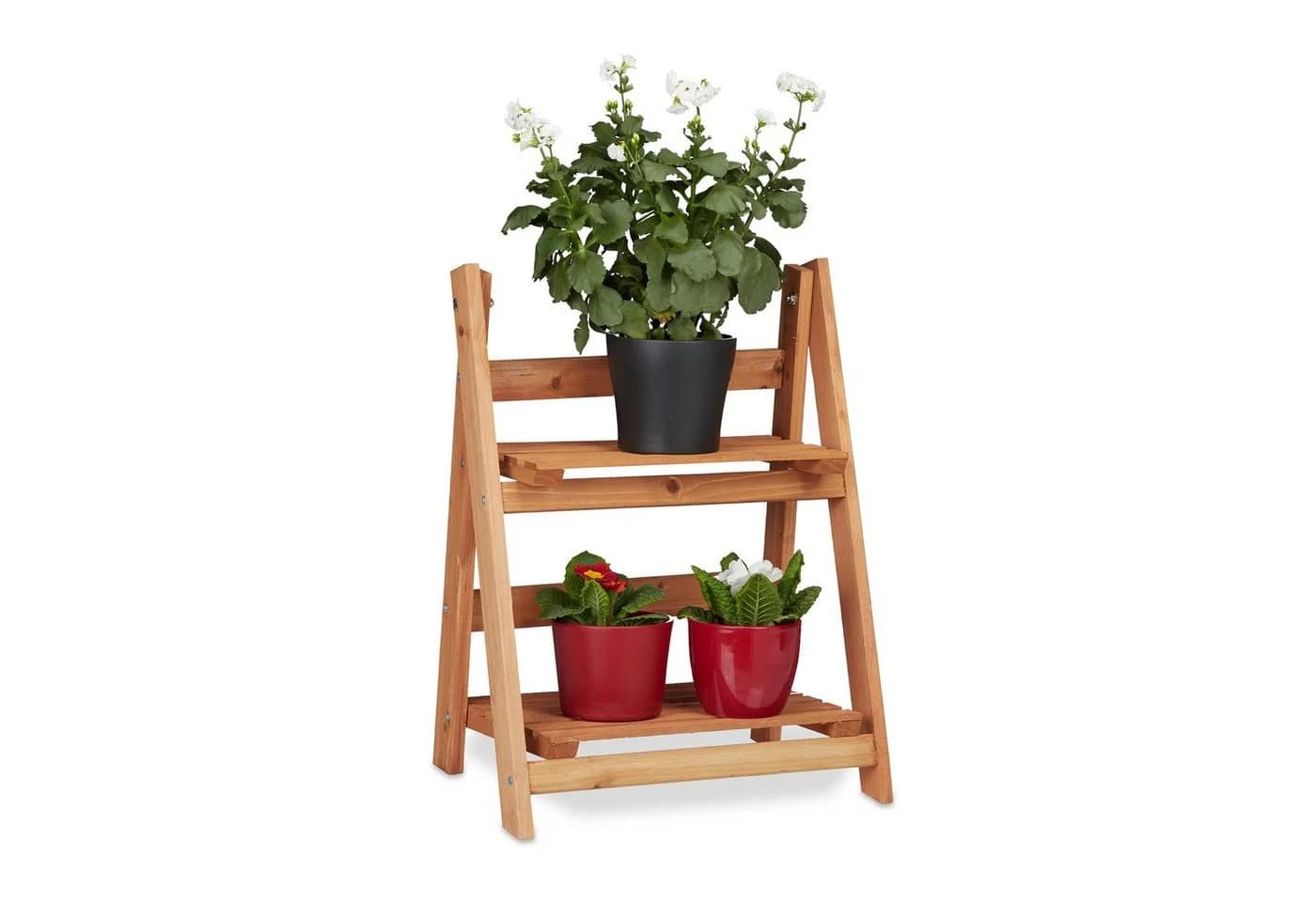 relaxdays Blumenständer Blumentreppe aus Holz M - Bild 2