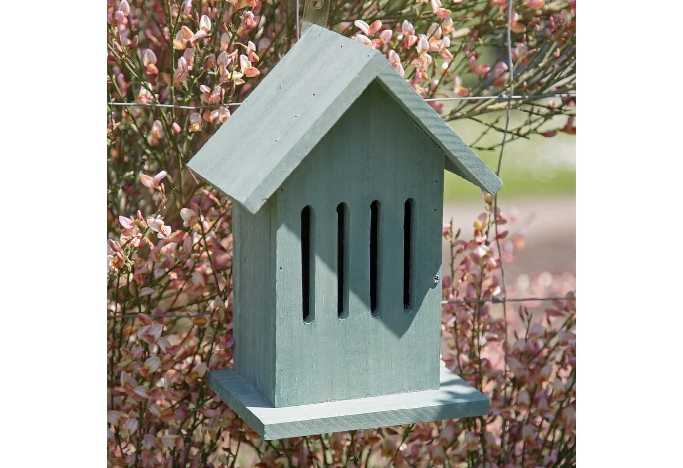 relaxdays Insektenhotel Schmetterlingshaus hängend Türkis