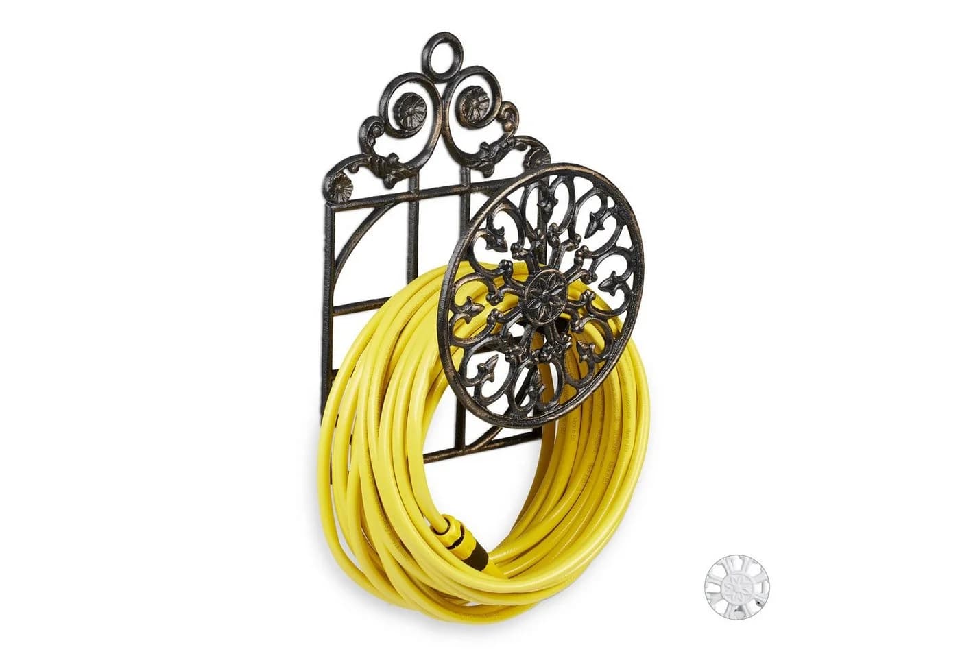 relaxdays Schlauchhalter Antik groß Gusseisen Bronze - Bild 2