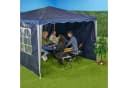 relaxdays Pavillonseitenteil 3er Set blau mit Fenster Bild 1