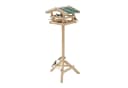 relaxdays Vogelhaus mit Ständer aus Tannenholz Grün/Braun Bild 2