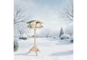 relaxdays Vogelhaus mit Ständer aus Tannenholz Grün/Braun Bild 5