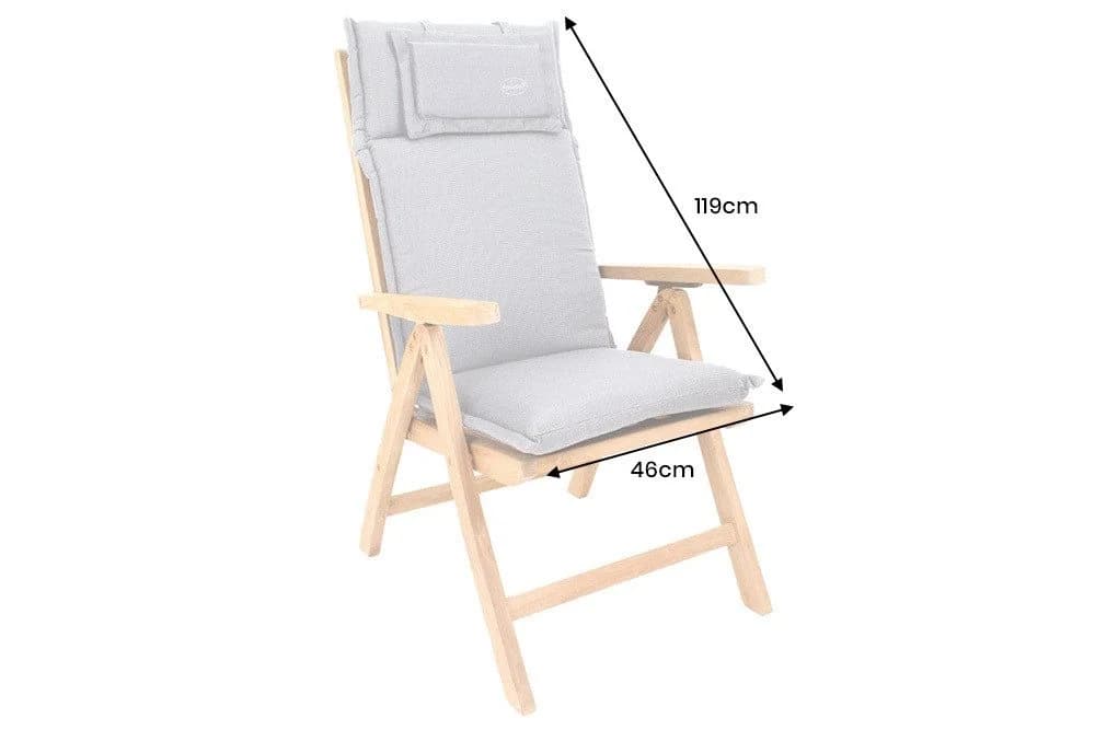 riess-ambiente Hochlehnerauflage Taupe Outdoor Kissen