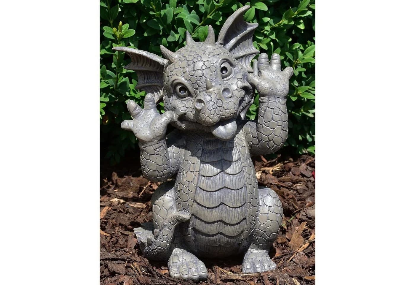 MystiCalls Gartendrache Grimassenschneider Polyresin