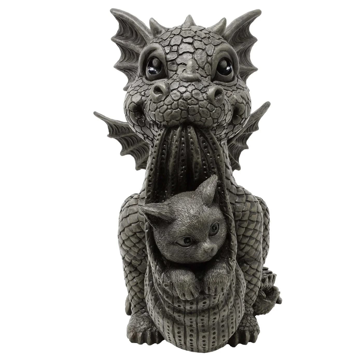 MystiCalls Gartendrache "Cat" Dekofigur Grün Polyresin - Bild 2