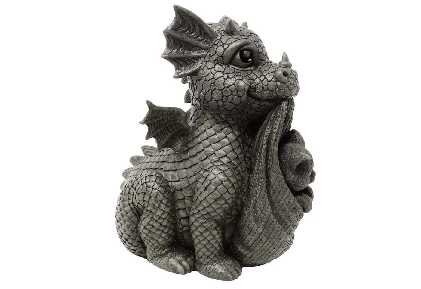 MystiCalls Gartendrache "Cat" Dekofigur Grün Polyresin - Bild 3