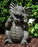 MystiCalls Gartendrache Modell Lacht Polyresin Figur Bild 2