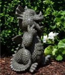 MystiCalls Gartendrache Modell Lacht Polyresin Figur Bild 3