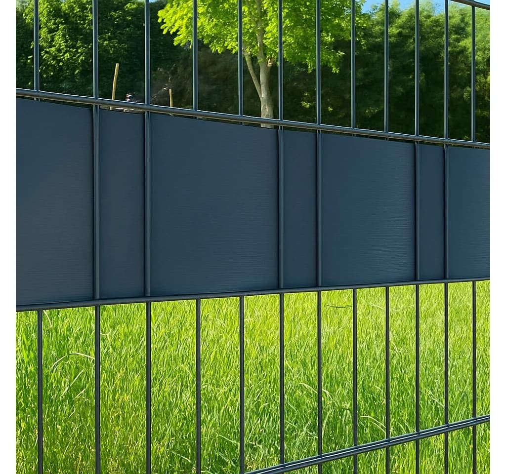 Systafex® Sichtschutzstreifen Anthrazit 26m für Doppelstabmattenzaun